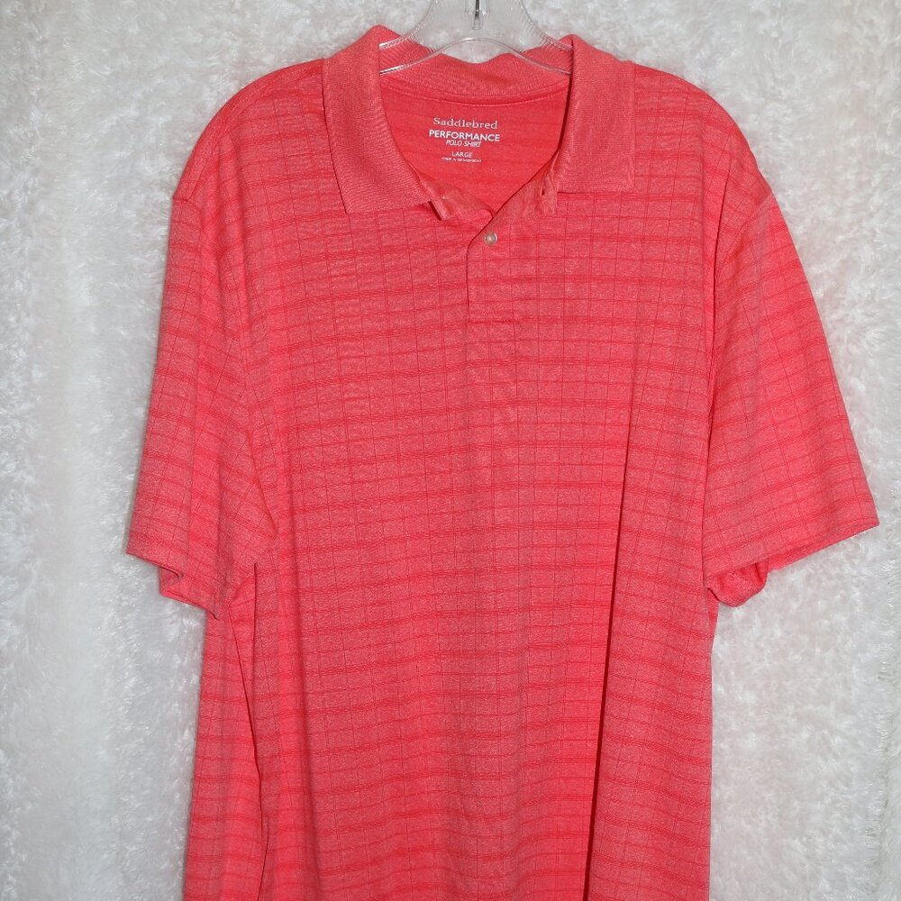 Saddlebred men's activewear polo shirt size L